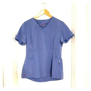 Light blue scrub top